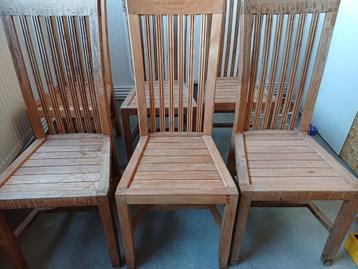 teak eettafel stoelen 6 stuks