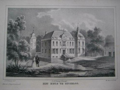 16  / Ruurlo  het Huis  Litho 1846, Antiek en Kunst, Kunst | Litho's en Zeefdrukken, Ophalen of Verzenden