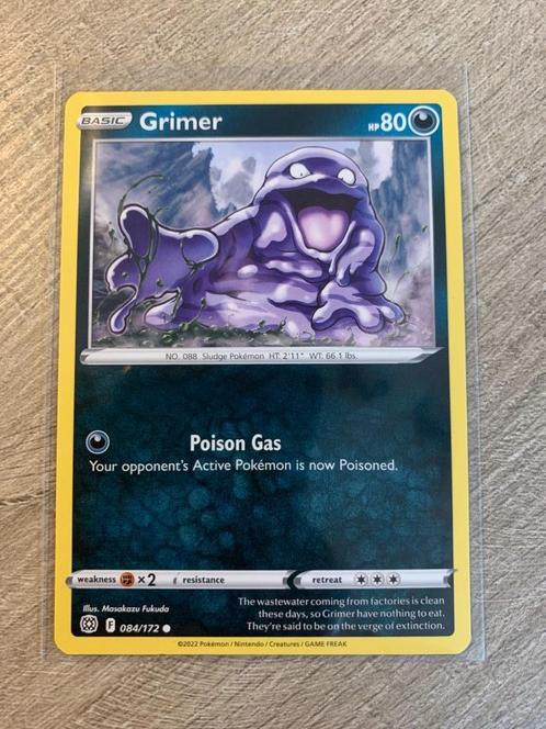 Grimer 084/172 Brillant Stars - Pokémon Kaart, Hobby en Vrije tijd, Verzamelkaartspellen | Pokémon, Nieuw, Losse kaart, Ophalen of Verzenden