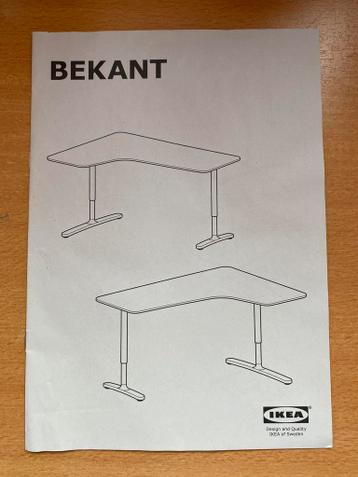 Bureau 160x110, donkerblauw blad. IKEA Bekant - afbeelding 4 Bureau 160x110, donkerblauw blad. IKEA Bekant - afbeelding 4