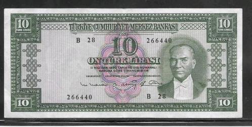 Turkije 10 Lira 1964 (very high grade), Postzegels en Munten, Bankbiljetten | Azië, Verzenden