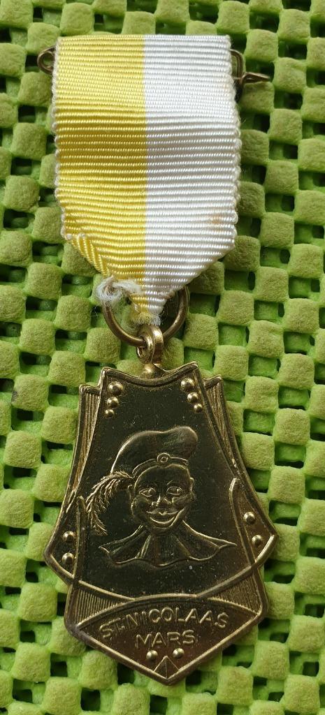 Medaille : Zwarte Piet , Sint Nicolaas mars, Postzegels en Munten, Penningen en Medailles, Overige materialen, Nederland, Ophalen of Verzenden