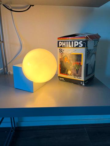 Vintage zeldzame Philips SL Kubo minimalistische lamp! 