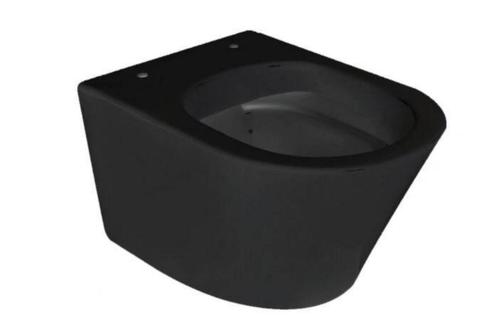 Mueller Afesta toiletpot randloos 52cm mat zwart, Doe-het-zelf en Verbouw, Sanitair, Nieuw, Toilet, Ophalen of Verzenden