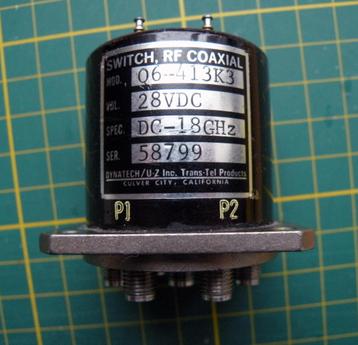 Switch RF Coaxiaal DC-18GHz, 6 pole > 1