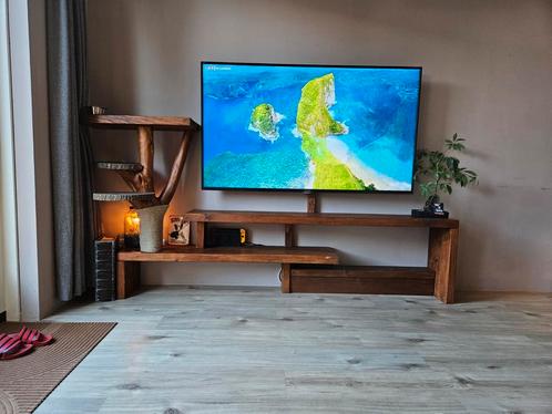 Handgemaakt houten tv meubel, Huis en Inrichting, Kasten | Televisiemeubels, Zo goed als nieuw, Minder dan 100 cm, 25 tot 50 cm