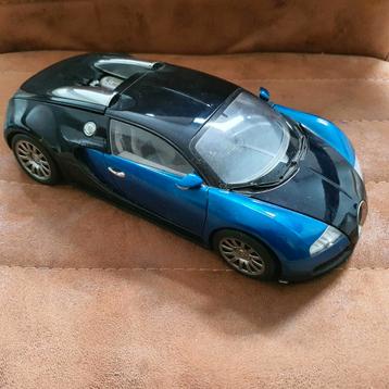 AutoArt Bugatti Veyron blauw 1:18 auto sportauto model