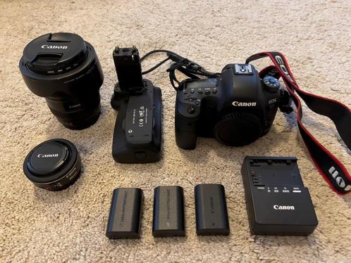 Canon 6D mark II + 24-105 F/4L II + grip + 3 batteries, Audio, Tv en Foto, Fotocamera's Digitaal, Gebruikt, Spiegelreflex, Canon