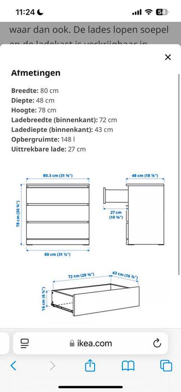 Ikea malm kast 3 lades zwart - afbeelding 6 Ikea malm kast 3 lades zwart - afbeelding 6