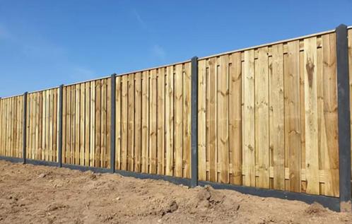 21-planks schutting grenen incl. montage: €105 p/m1, Tuin en Terras, Schuttingen, Nieuw, Hout, Ophalen