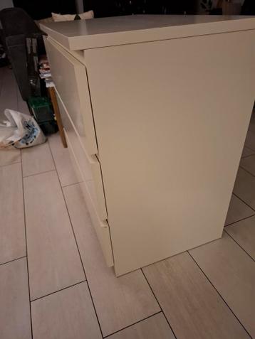 Witte Malm kast van Ikea met 3 lades - afbeelding 3 Witte Malm kast van Ikea met 3 lades - afbeelding 3