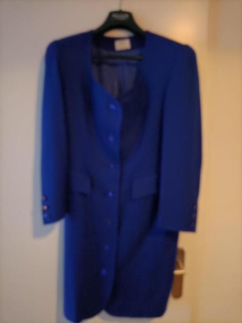 Kobaltblauwe jurk Hoo Couture mt 40, Kleding | Dames, Jurken, Zo goed als nieuw, Maat 38/40 (M), Blauw, Knielengte, Verzenden