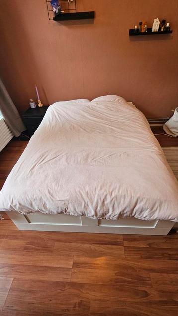 IKEA BRIMNES bedframe 140x200 - Wit - afbeelding 2 IKEA BRIMNES bedframe 140x200 - Wit - afbeelding 2