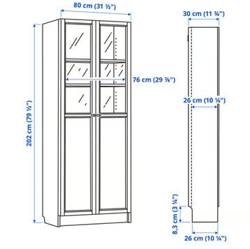 2 x IKEA Billy Boekast zwart paneel-/vitrinedeuren + spots - afbeelding 2 2 x IKEA Billy Boekast zwart paneel-/vitrinedeuren + spots - afbeelding 2
