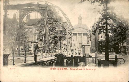 Schiedam Appelmarktsbrug Prachtkaart 1900, Verzamelen, Ansichtkaarten | Nederland, Ongelopen, Voor 1920, Ophalen