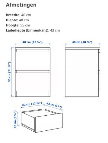 Ikea Malm ladekastje nachtkastje - afbeelding 3 Ikea Malm ladekastje nachtkastje - afbeelding 3