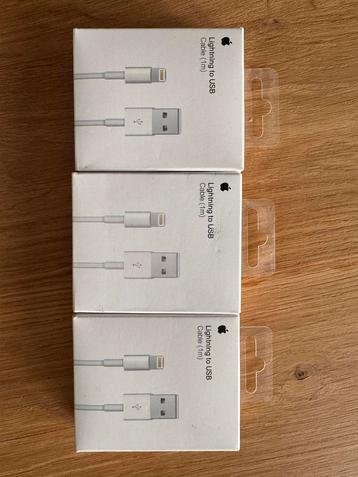 Gloednieuwe lightningkabels, geseald Apple 1 meter