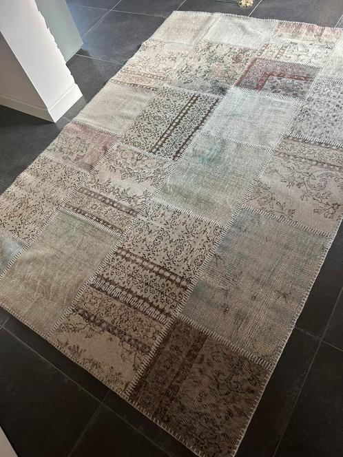 Vintage patchwork vloerkleed van Rozenkelim, Huis en Inrichting, Stoffering | Tapijten en Kleden, Zo goed als nieuw, 150 tot 200 cm