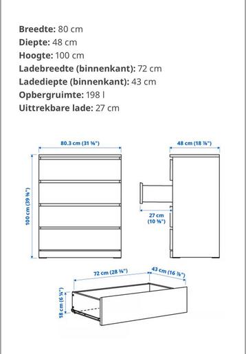 Malm 4 ladekast wit - afbeelding 3 Malm 4 ladekast wit - afbeelding 3