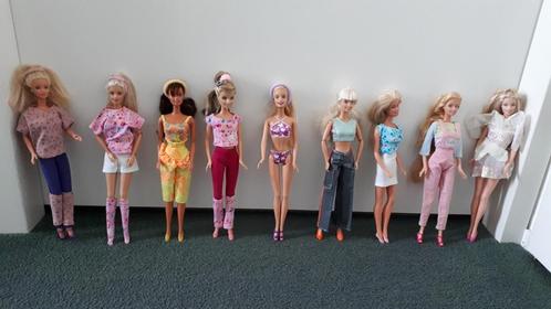 9 Mattel barbies z.g.a.n. met kleertjes en schoentjes, incl., Kinderen en Baby's, Speelgoed | Poppen, Zo goed als nieuw, Barbie