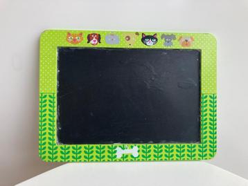 Krijtbord groen met honden en katten 