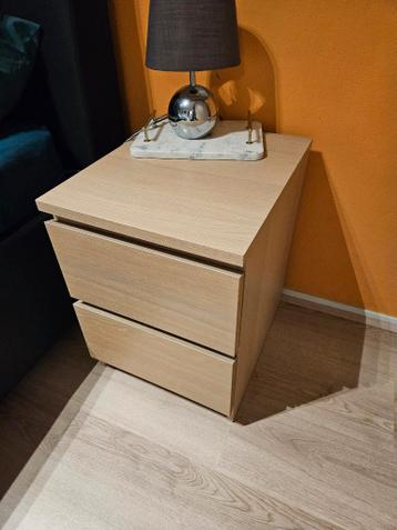 2x Nachtkastje Ikea Malm eikenfineer - afbeelding 3 2x Nachtkastje Ikea Malm eikenfineer - afbeelding 3