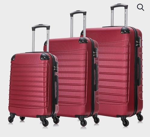 3 delig kofferset ABS of POLYESTER voor € 95 (NIEUW), Sieraden, Tassen en Uiterlijk, Koffers, Zo goed als nieuw, Hard kunststof