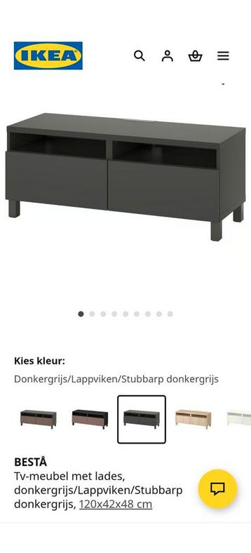 Ikea Besta TV Meubel - Zwartbruin - afbeelding 4 Ikea Besta TV Meubel - Zwartbruin - afbeelding 4