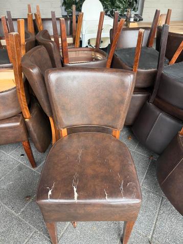 Horeca bruine lederen stoelen