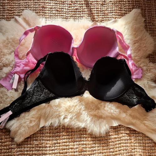 Victoria's Secret F80 - 36DDD 1 x Zwart en 1 x Rose, Kleding | Dames, Ondergoed en Lingerie, BH, Zwart, Ophalen of Verzenden