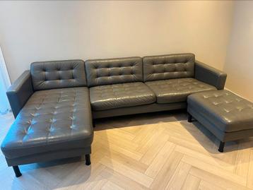 Landskrona leren bank - afbeelding 3 Landskrona leren bank - afbeelding 3