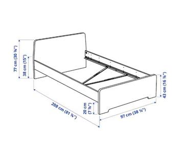 1 persoons bed 90x200 Ikea Askvoll wit - afbeelding 9 1 persoons bed 90x200 Ikea Askvoll wit - afbeelding 9