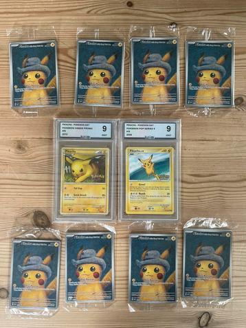 Pikachu van gogh kaarten en graded pikachu’s