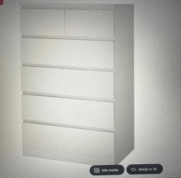 Malm ikea ladekast wit - afbeelding 4 Malm ikea ladekast wit - afbeelding 4