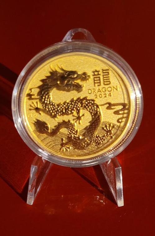 GOUDEN LUNAR III – 1 OZ 2024 YEAR OF THE DRAGON, Postzegels en Munten, Munten | Afrika, Overige landen, Goud, Ophalen of Verzenden