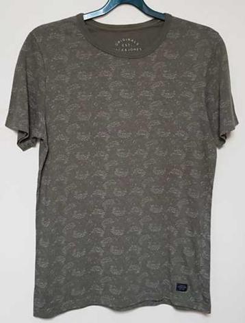 	Jack & Jones gaaf legergroen t-shirt met printje mt. S