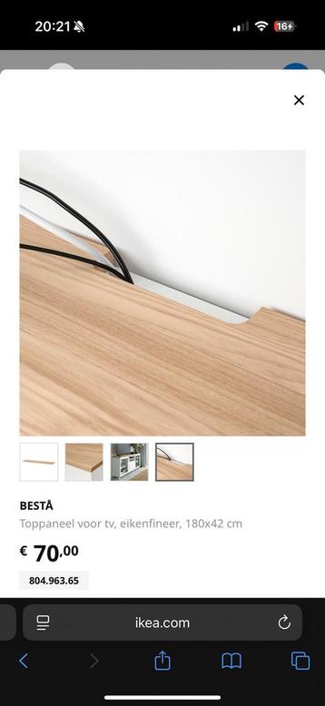 Ikea besta bovenplank voor tv meubel - afbeelding 2 Ikea besta bovenplank voor tv meubel - afbeelding 2