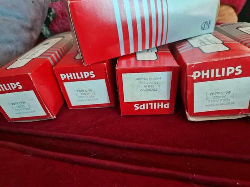 6 zeldzame Philips 7079C/99 P28S projectielampen(brocante), Audio, Tv en Foto, Overige Audio, Tv en Foto, Zo goed als nieuw, Ophalen of Verzenden