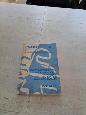 Werkplaats handboek yamaha YZ450F 2010 tot 2012