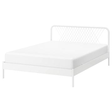 Ikea Nesttun bedframe 140x200 Wit - afbeelding 1 Ikea Nesttun bedframe 140x200 Wit - afbeelding 1