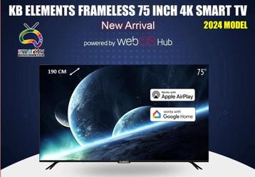 KB ELEMENTS 75 INCH 4K ANDROID FRAMELESS SMART TV