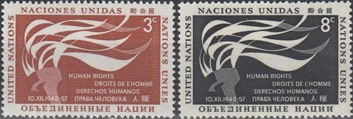 Verenigde Naties New York -VN1.07- 1957- Rechten vd Mens Dag, Postzegels en Munten, Postzegels | Amerika, Postfris, Noord-Amerika