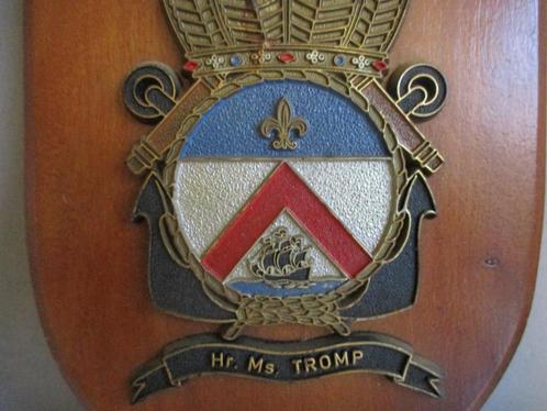 Wapenschild Marine Hr.Ms. Tromp F801 F 801, Verzamelen, Militaria | Algemeen, Marine, Embleem of Badge, Nederland, Ophalen of Verzenden