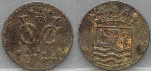 Duit Zeeland VOC 1744, Postzegels en Munten, Munten | Nederland, Losse munt, Overige waardes, Vóór koninkrijk, Verzenden