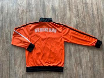 Trainings jasje mt 164 - bedrukt Nederland - oranje 