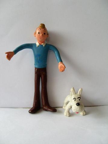 Kuifje en Bobbie Brabo Buigfiguren Tintin et Milou Herge