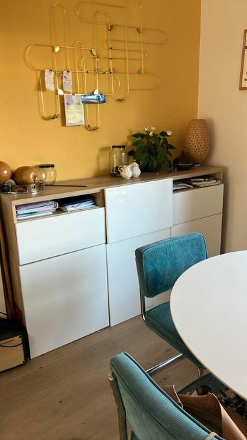 Besta dressoir hout met hoogglans wit - afbeelding 1 Besta dressoir hout met hoogglans wit - afbeelding 1