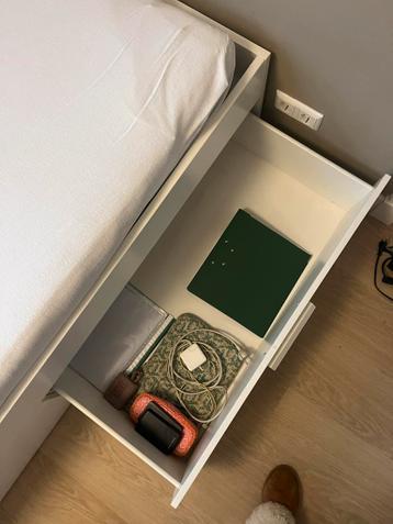 IKEA Brimnes bed 160x200 met lattenbodem en opberglades - afbeelding 2 IKEA Brimnes bed 160x200 met lattenbodem en opberglades - afbeelding 2