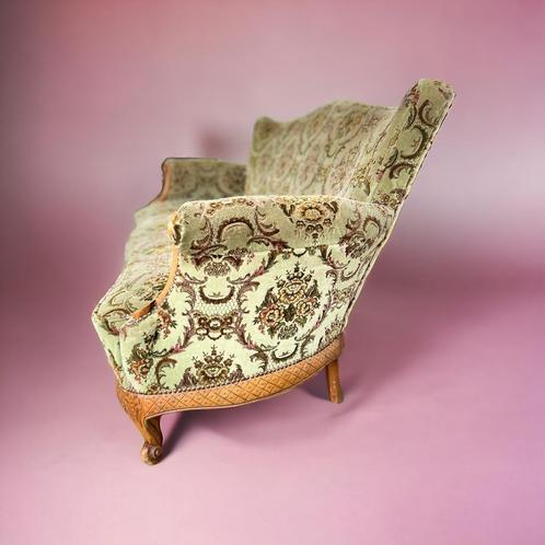 Vintage gebloemde barok zetel / canapé / sofa, Antiek en Kunst, Antiek | Meubels | Stoelen en Banken, Ophalen