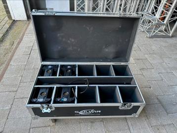 Flightcase voor 10x Uplight Spot Met Ingebouwde Stekkerdoos